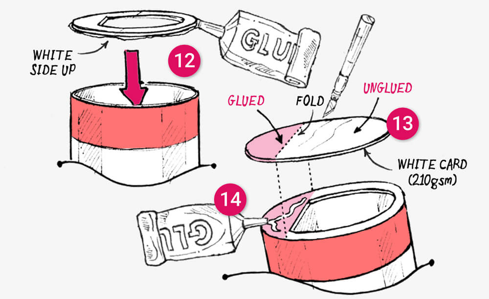 How to make a Cat in the Hat costume with 'pop-up' cats: Step 12-14